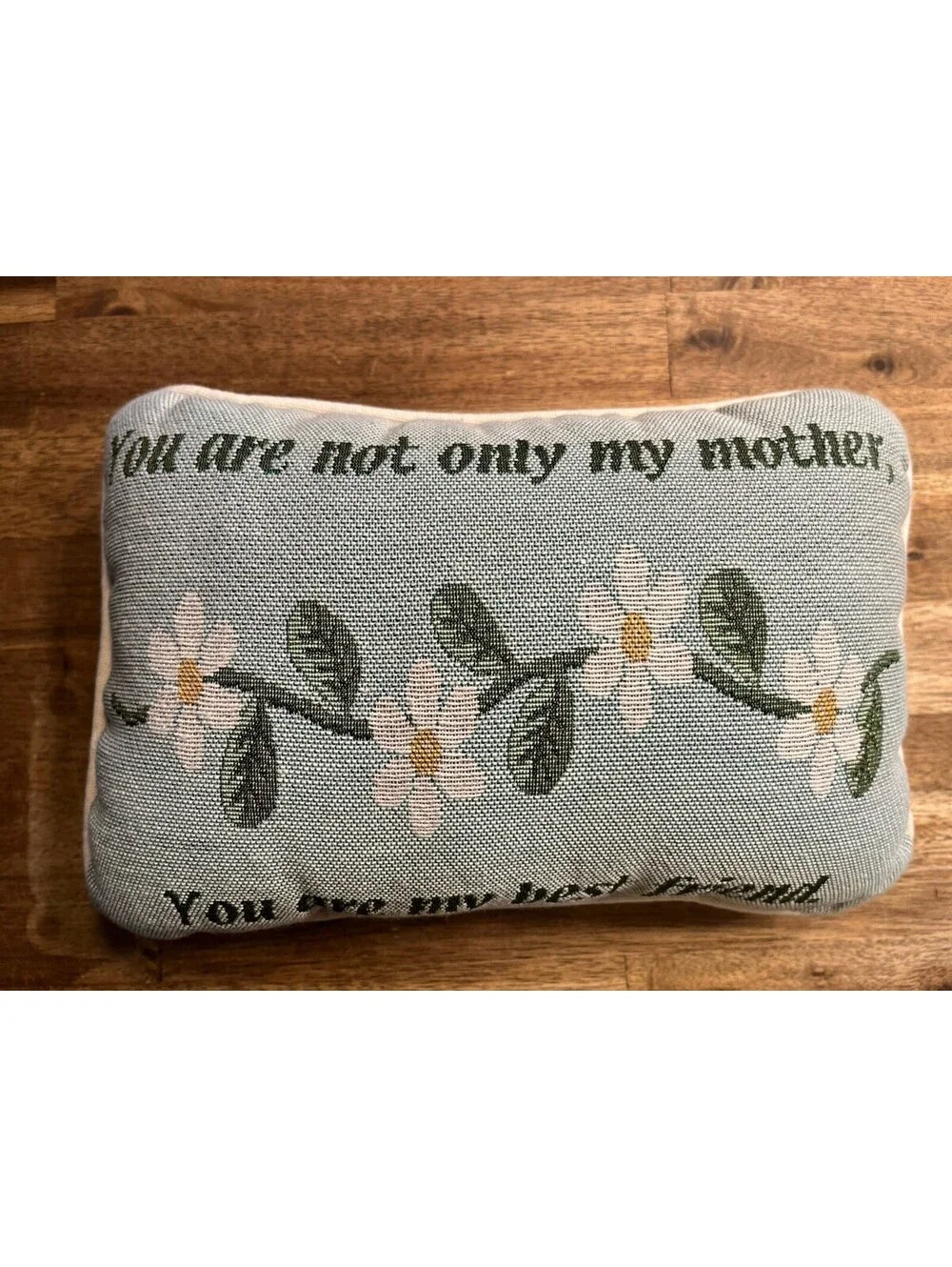 Vintage MOTHER Tapestry Throw Pillow Floral Gift Mom